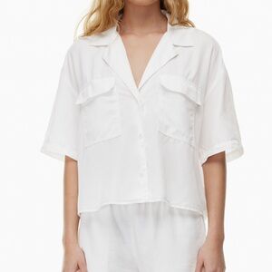Hudson North White 100% Linen Short Sleeve Shirt